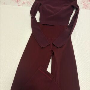Lululemon Athletica Red Leggings Jumpsuit